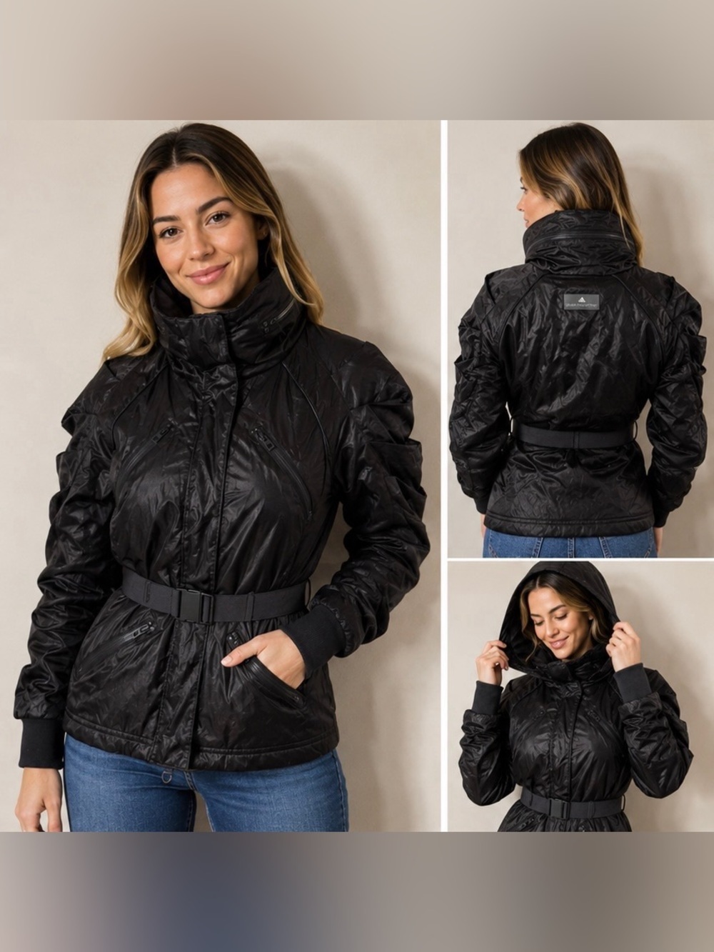 Stella McCartney/Adidas Glossy Black Jacket